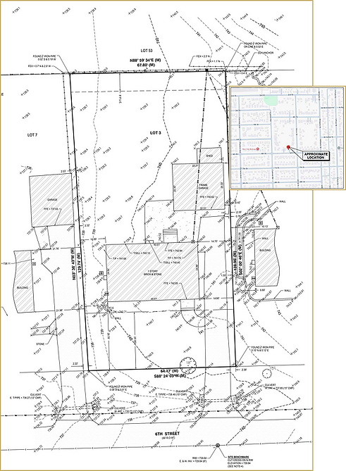 topo map of downers grover 6th street area