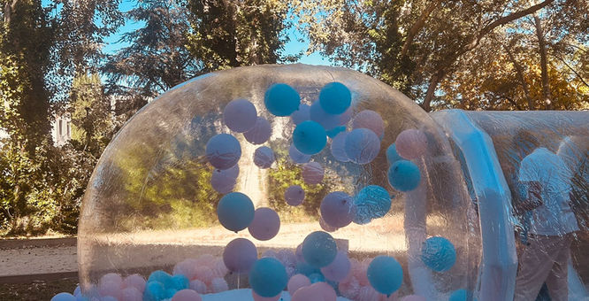 Structure gonflable bubble house pour fêtes particuliers, anniversaire, mariage et fêtes d'entreprises à toulouse
