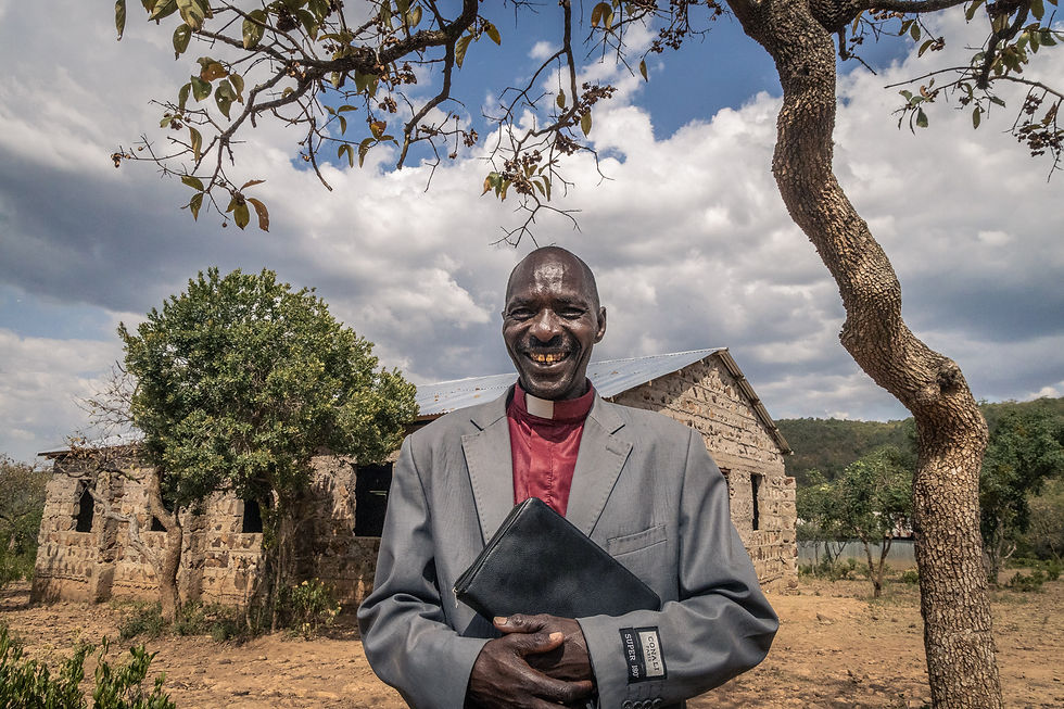 Pastor Parkilenya at his church.