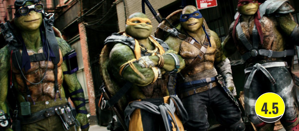 Donatello, Michelangelo, Leonardo and Raphael in Out of the Shadows