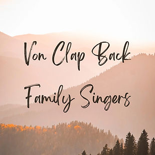 Von Clap Back logo over a misty forest