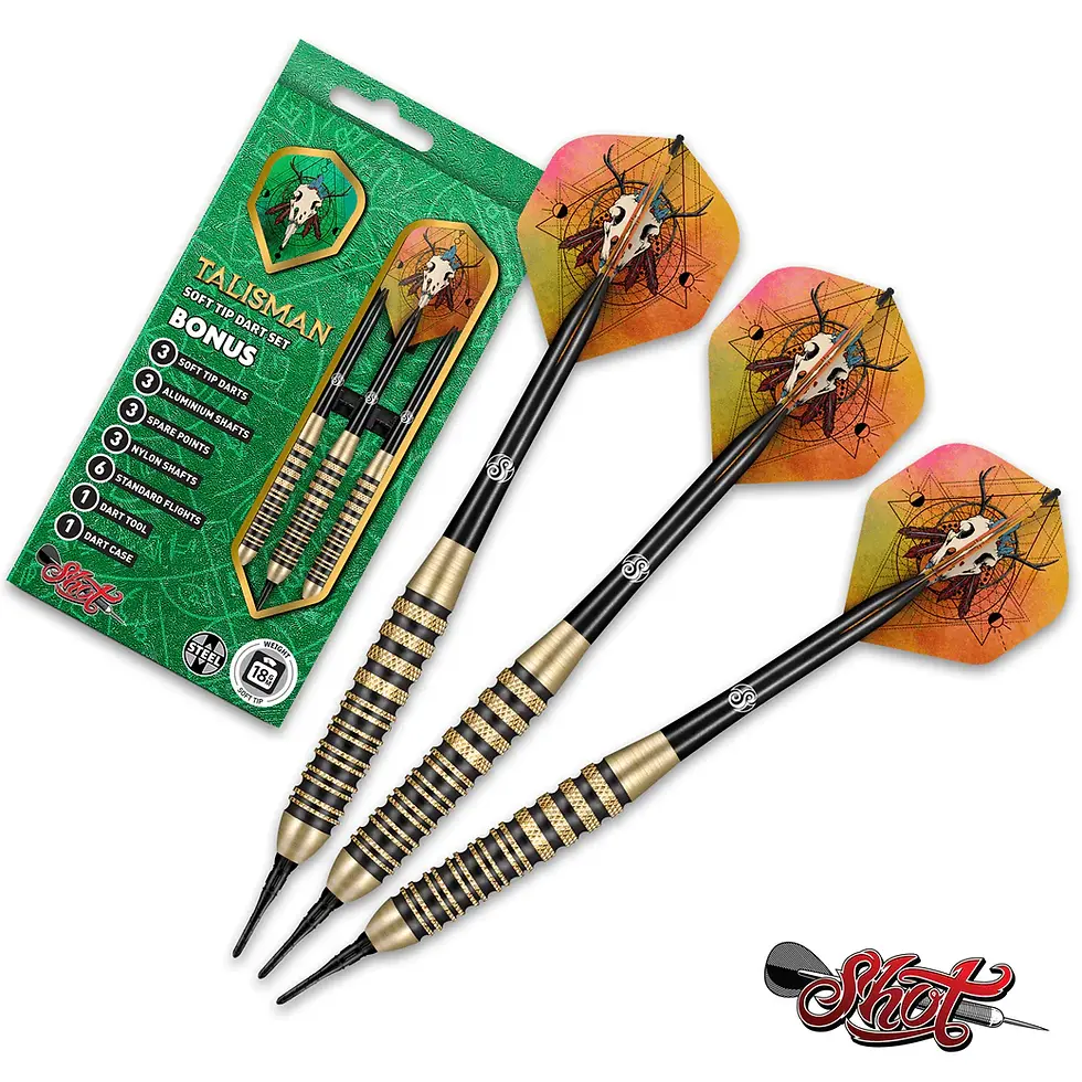 Thumbnail: Shot Talisman Soft Tip Darts Set-High Performance Steel