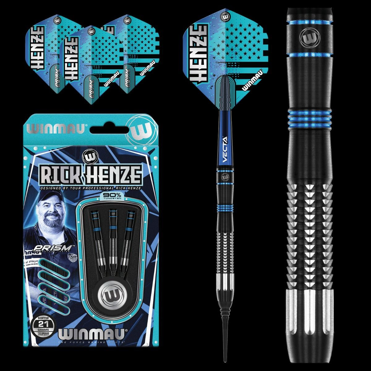 Winmau Rick Henze - 21 gram 90% Tungsten alloy