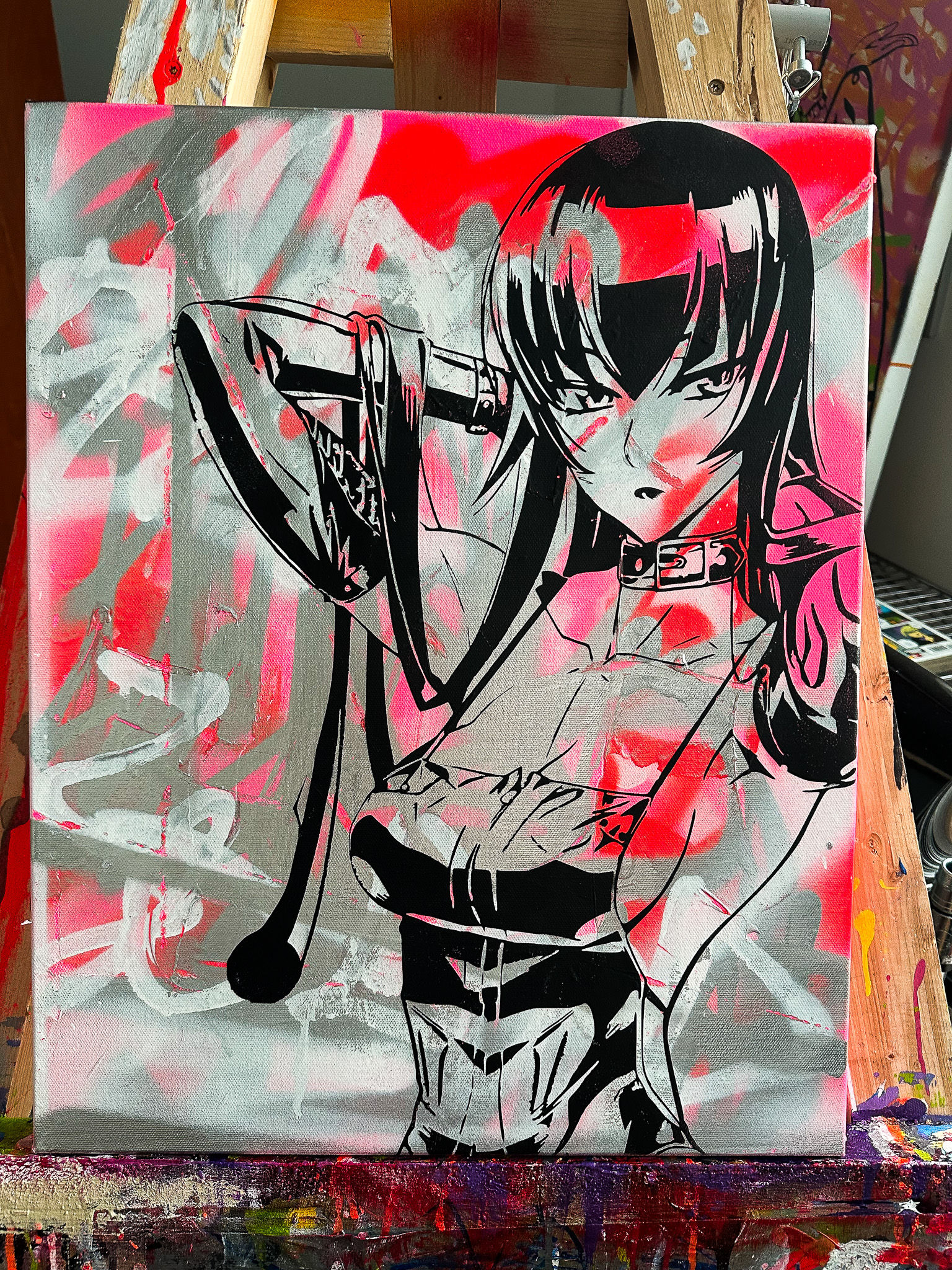"BURST" Saeko Painting