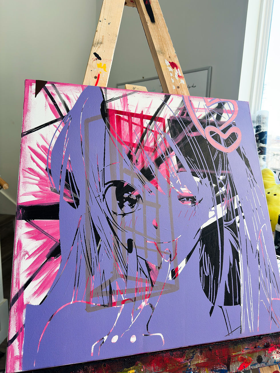 Thumbnail: "POLARITY" Ruby Painting