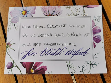 Karte "Blumen blühen einfach"