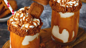 Biscoff biscuit milkshake