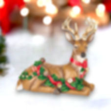 11in Deer w/Bauble Garland