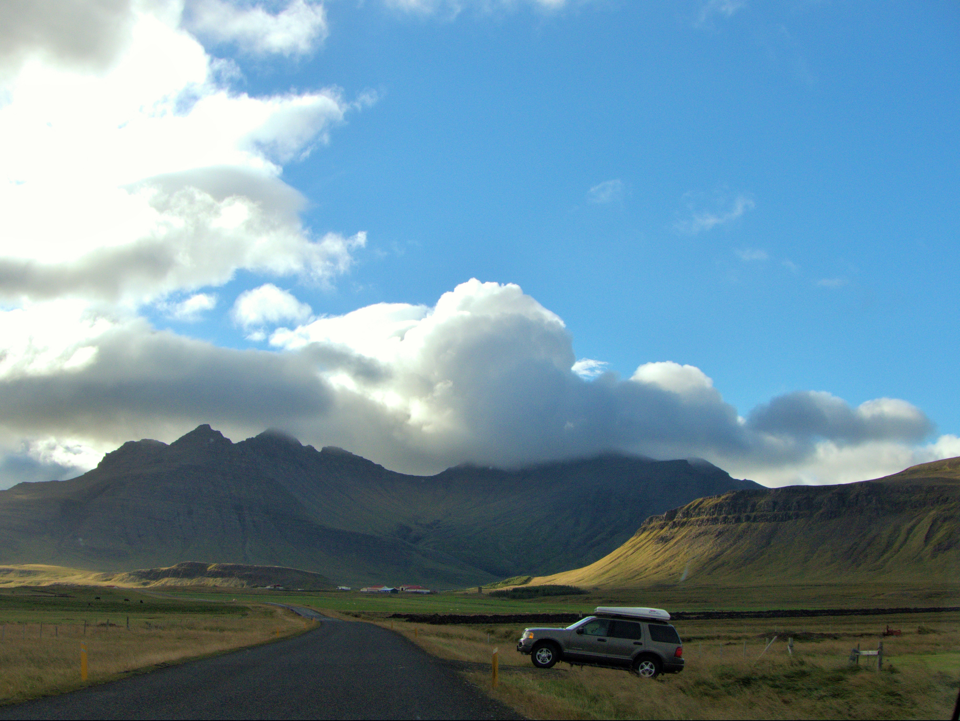 Iceland Landscape with car (2)