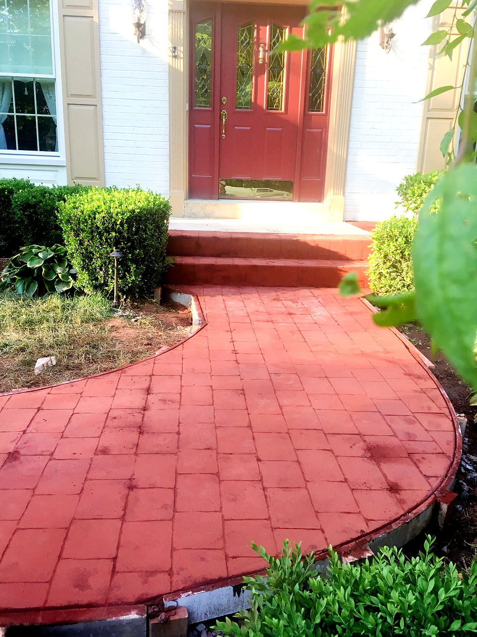 Brick Sidwalk and Stairs