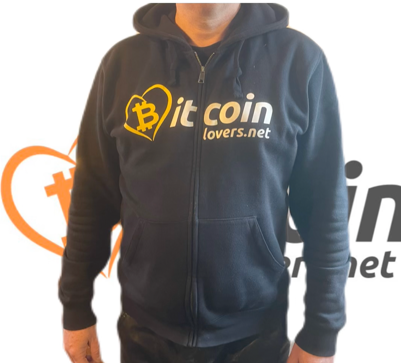 FELPA NERA CON ZIP FRONTALE