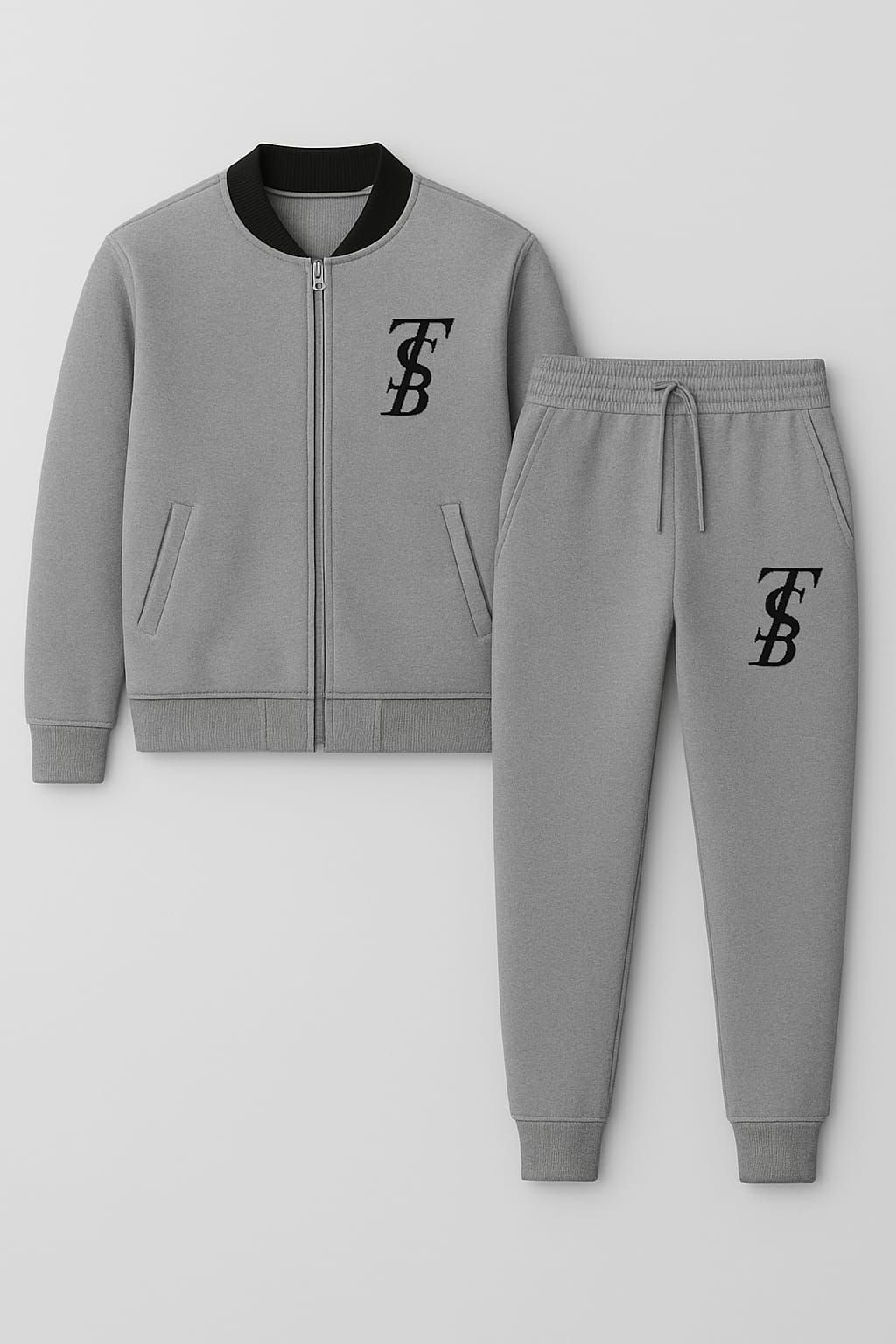 Grey #TSSB Zipup jacket Sweatsuits 