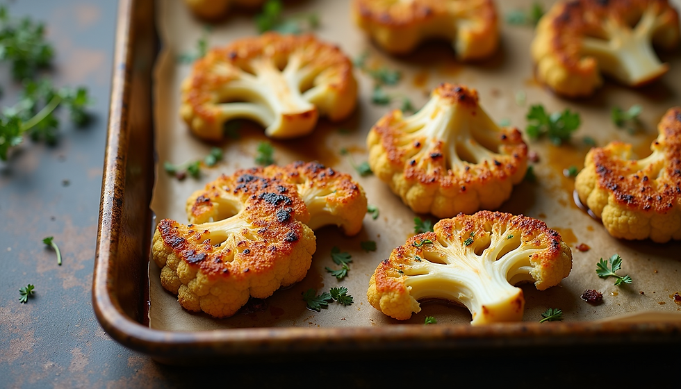Savory Roasted Garlic-Butter Cauliflower Steaks