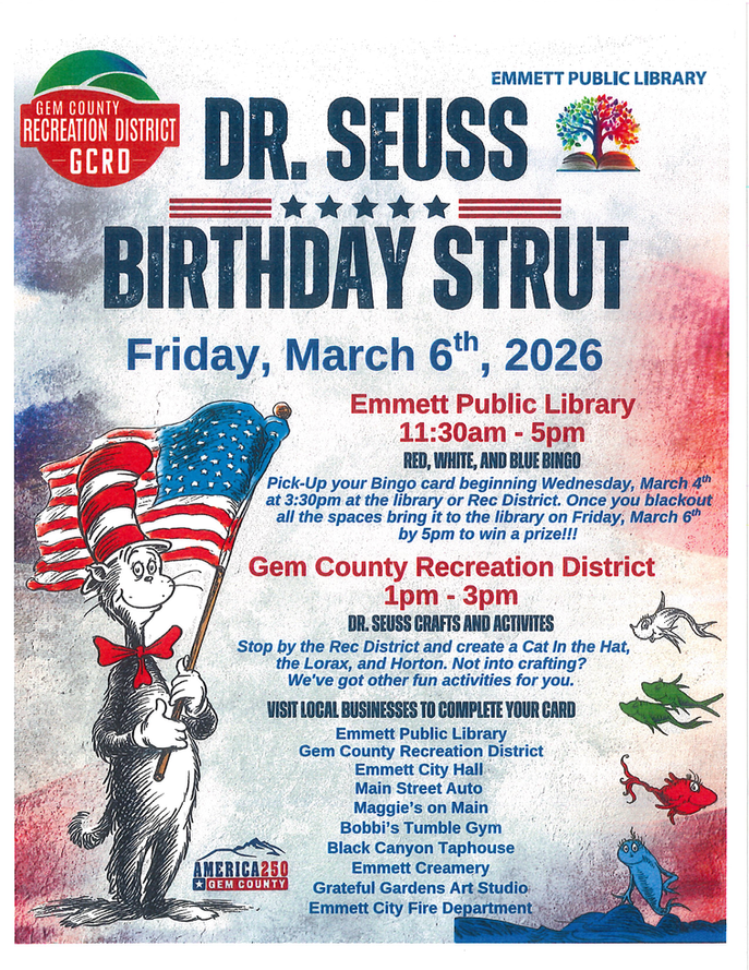 Dr. Seuss Birthday Strut, Friday March 6, 2026