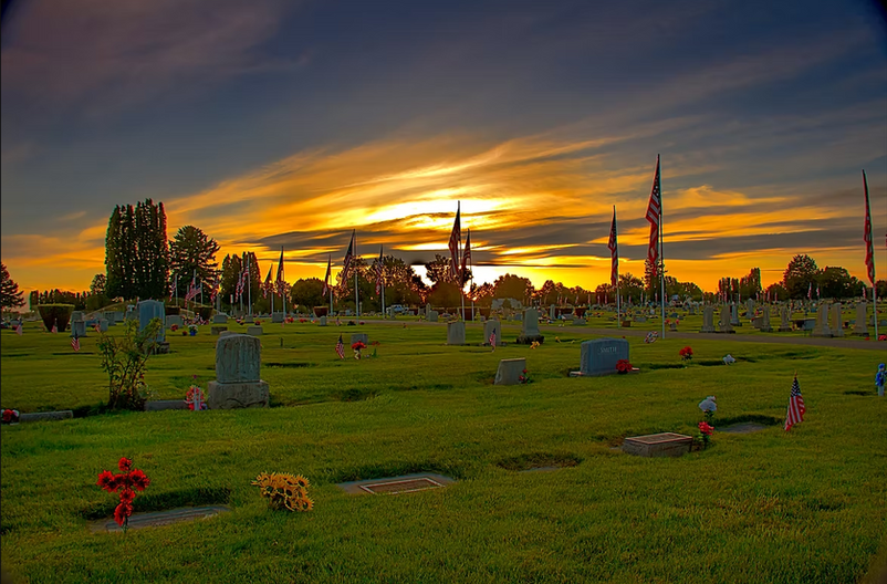 Emmett Cemetery Sunset