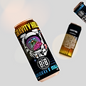 818 brew company with three cans floating product image