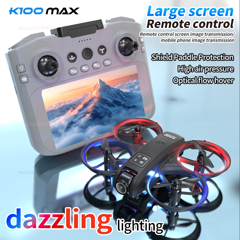 Miniatura: K100 MAX HD 8K Drone With Dual Cameras Obstacle Avoidance Optical Flow Professio