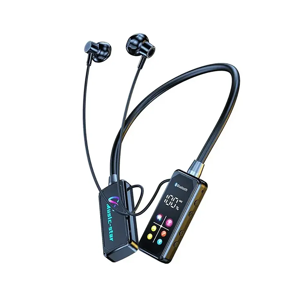 Miniatura: Color Screen Bluetooth 5.4 Earphones Neckband Headphones Wireless Headsets Noise