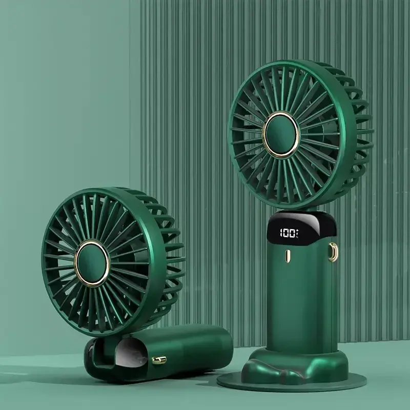 Miniatura: Portable Handheld Personal Rechargeable Fan LED Digital Display 90°Adjustable  