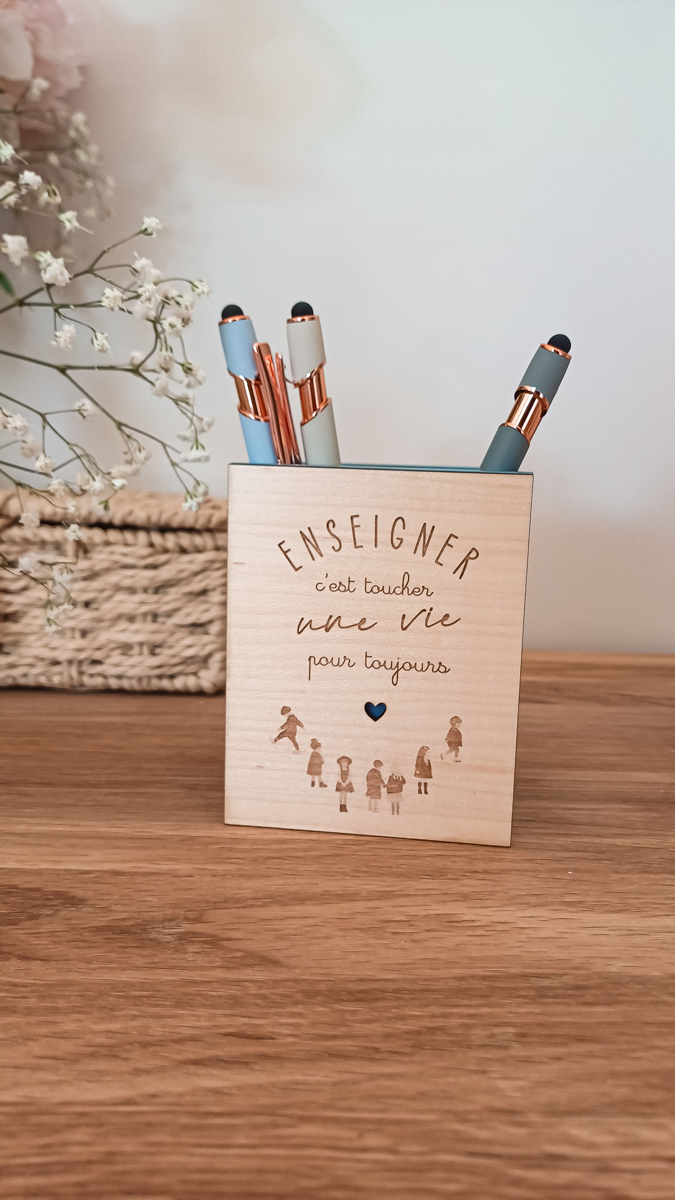 Pot à stylos - Enseigner c'est toucher une vie pour toujours