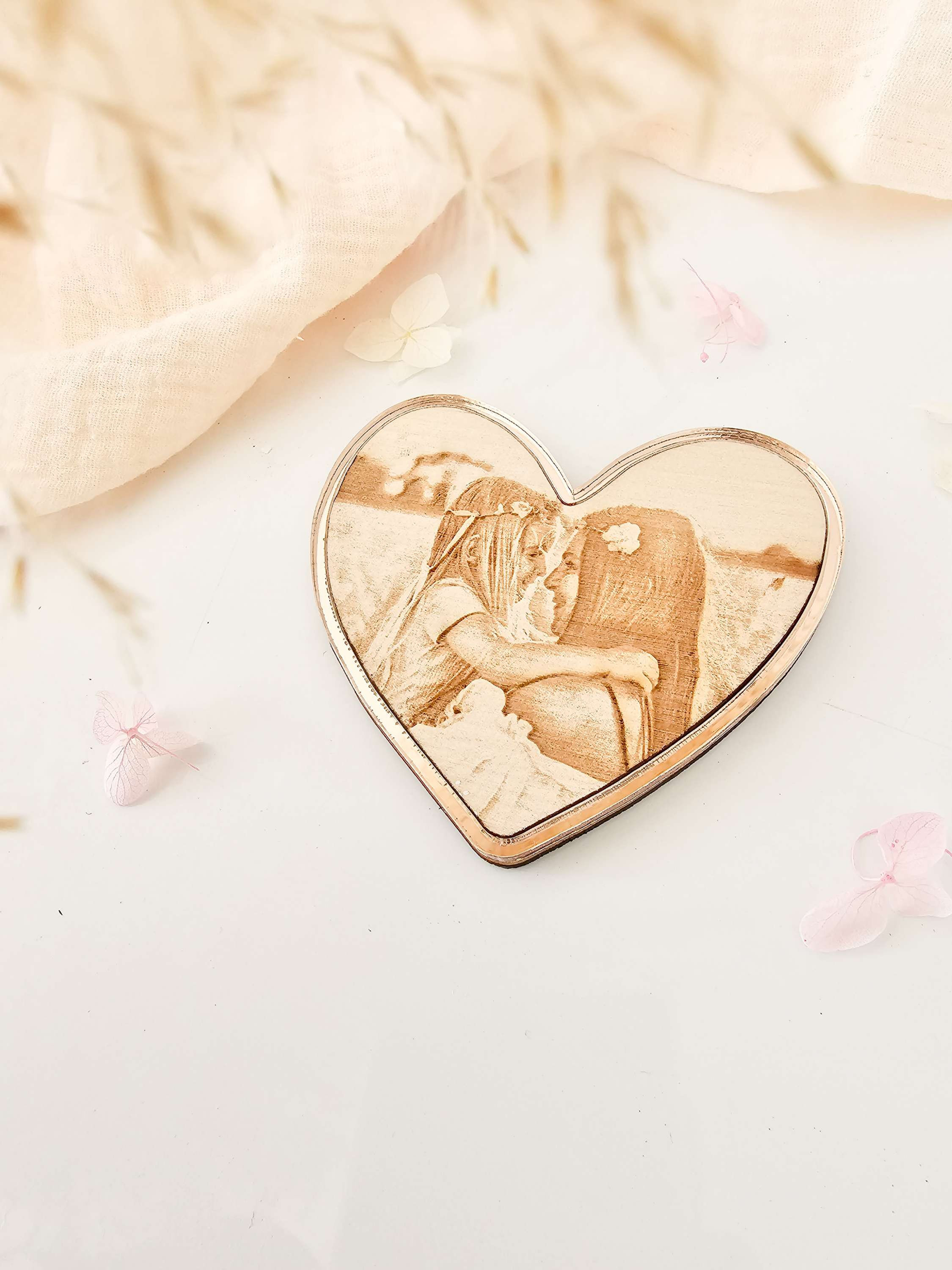 Magnet photo en coeur