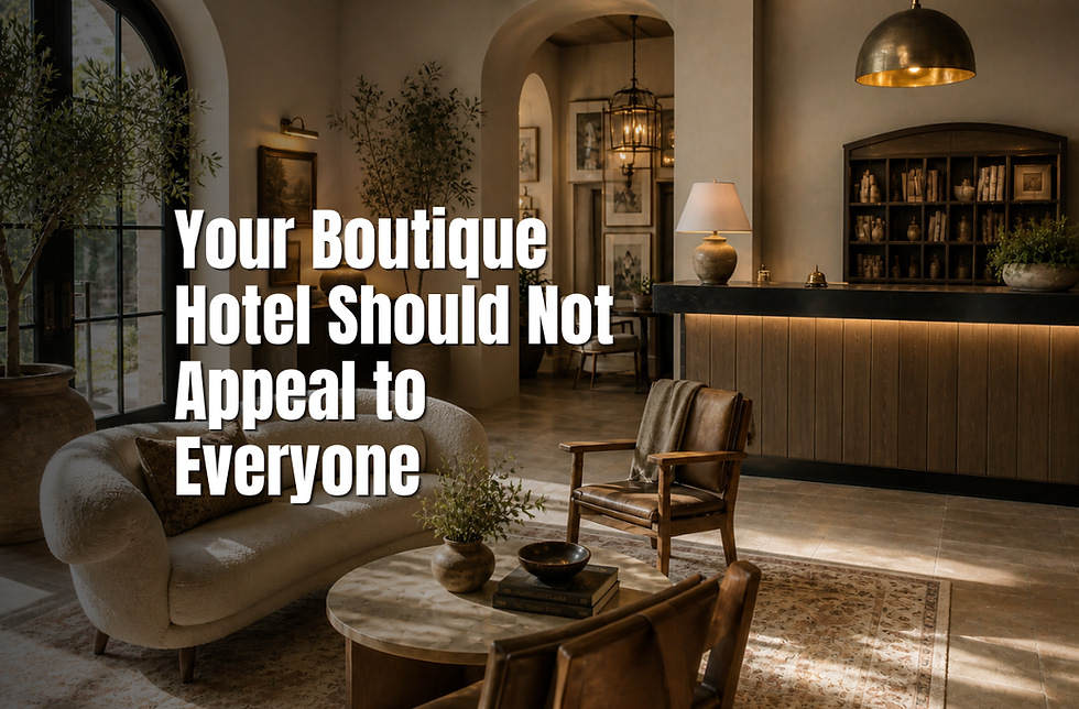 Your Boutique Hotel Should Not Appeal to Everyone