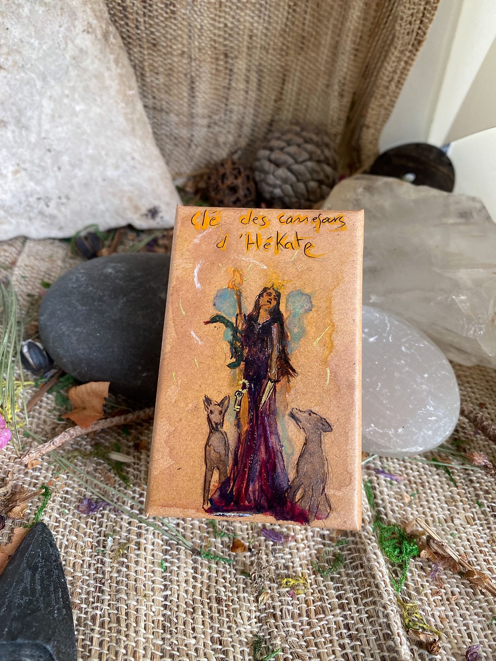 Thumbnail: Clé des Carrefours d’Hékate en bronze, laiton et améthyste