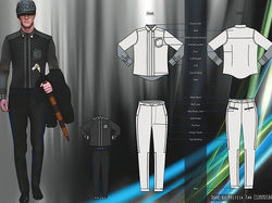 Illustration of formal menwear