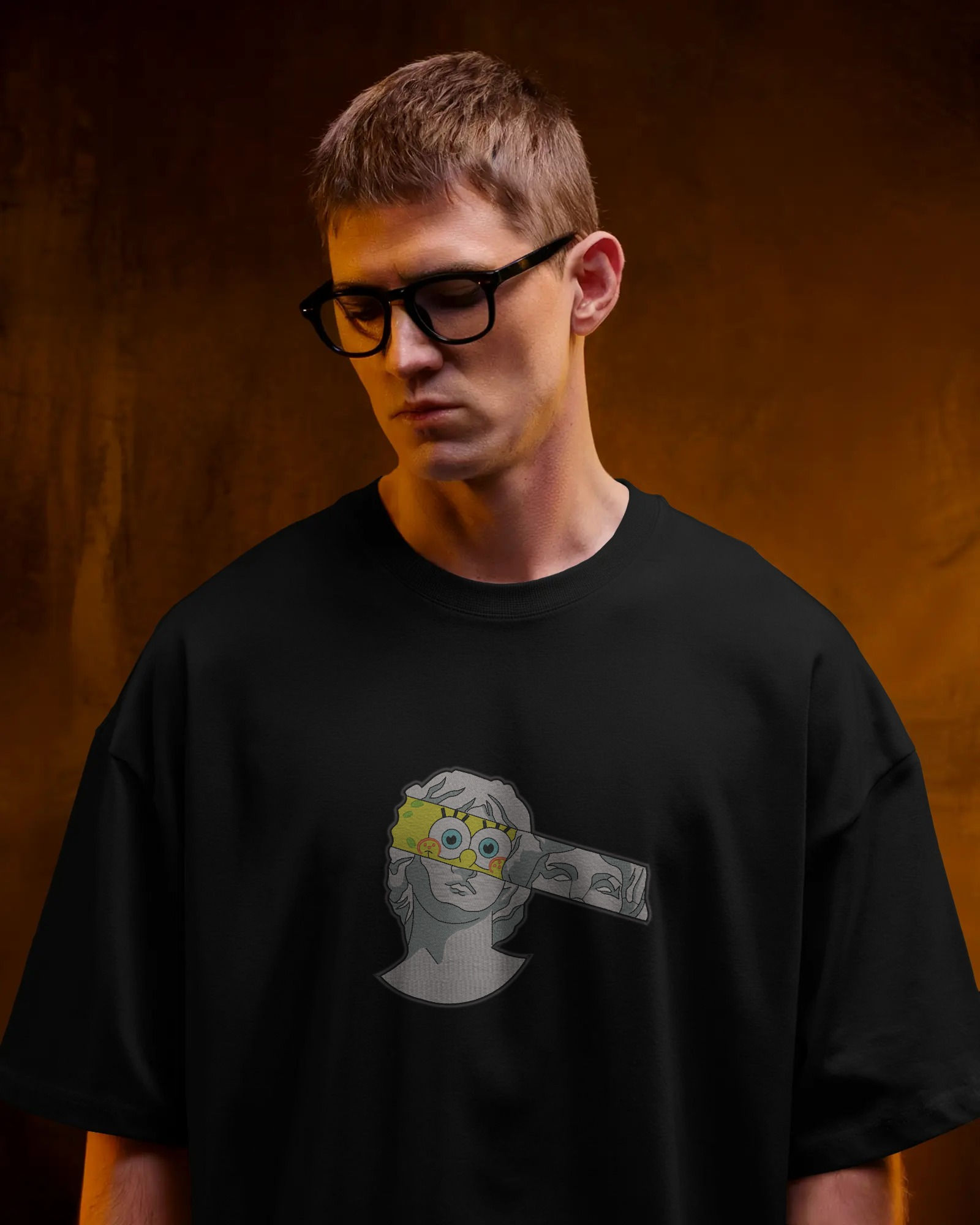 Prism Embroidery Oversized Tee