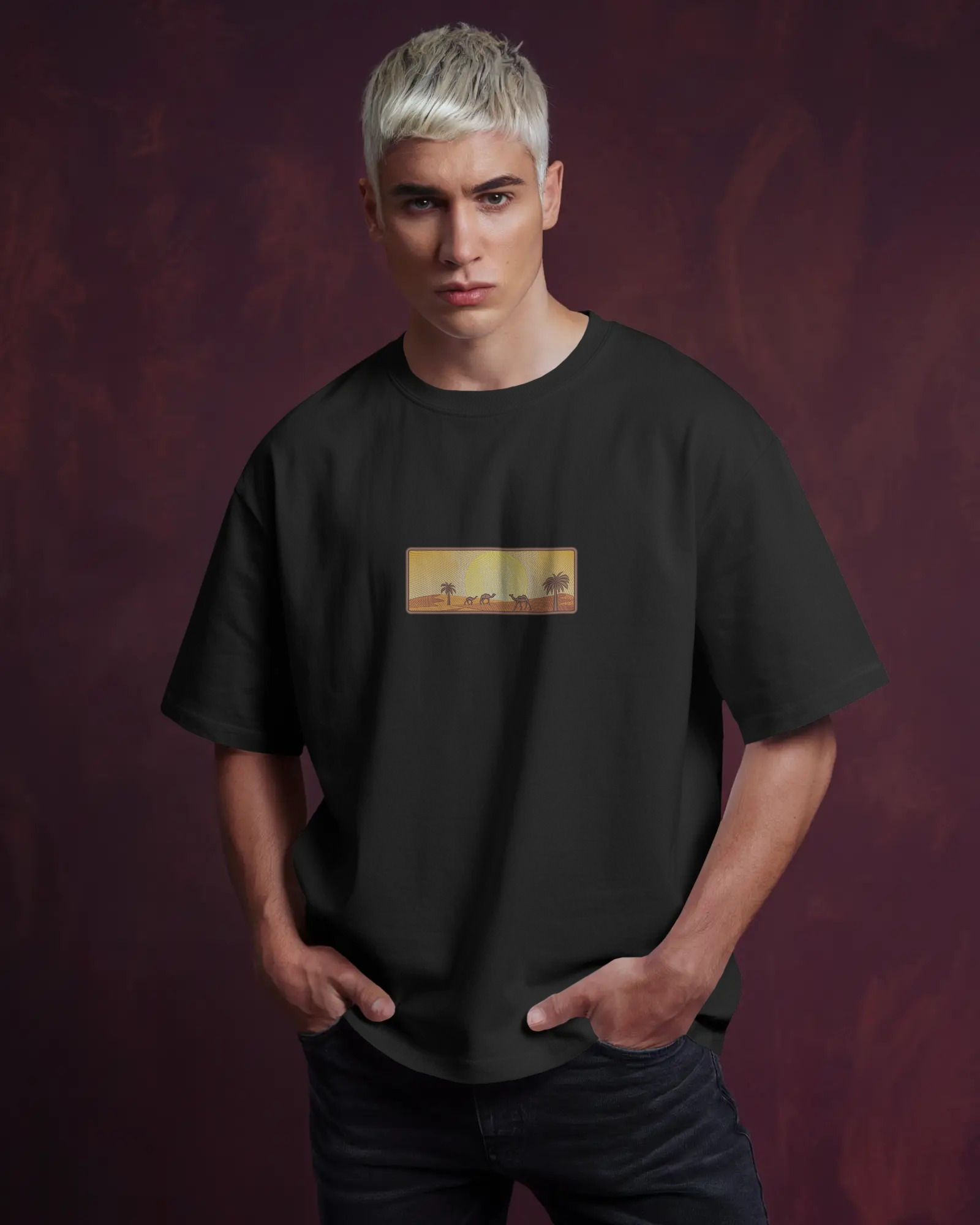 Sahara Embroidery Oversized T-Shirt