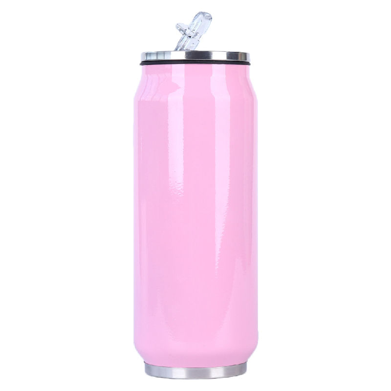 Miniaturbild: 12oz Double Walled Vacuum Stainless Steel Cola Tumbler Can with Straw Lid