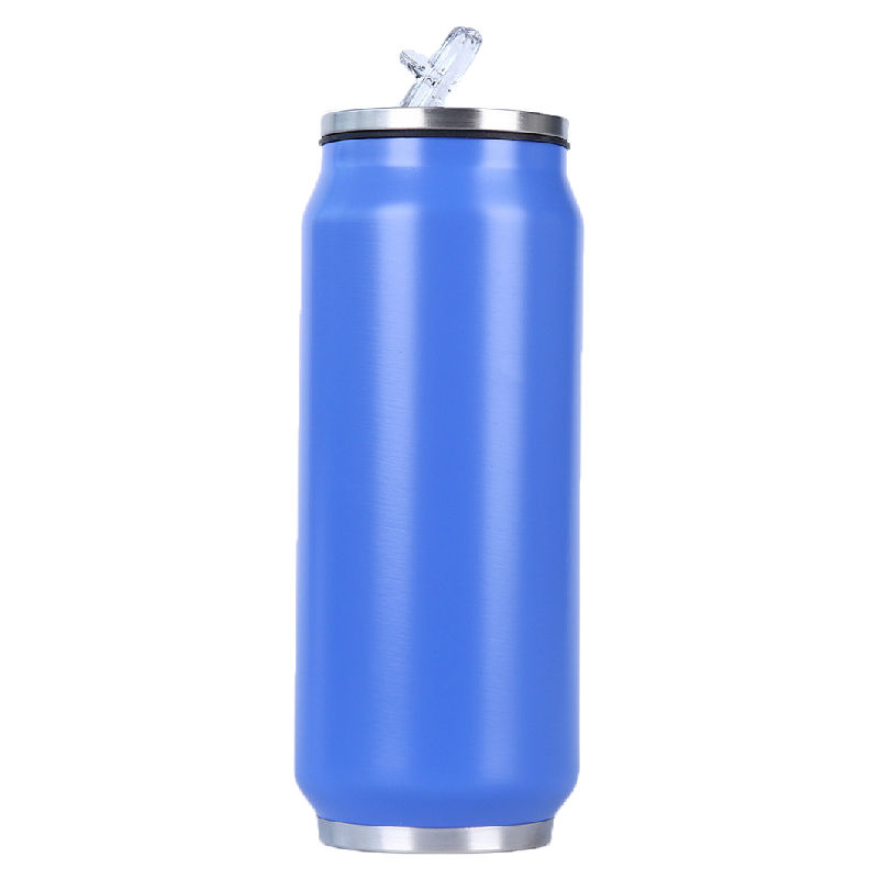 Miniaturbild: 12oz Double Walled Vacuum Stainless Steel Cola Tumbler Can with Straw Lid