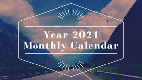 Year 2021 Monthly Calendar