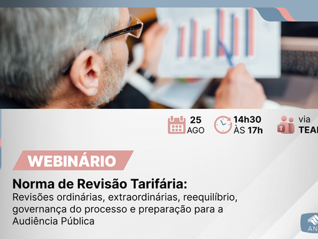 Inscrições abertas para terceiro webinário da ANA sobre norma de revisão tarifária