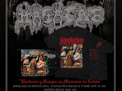 Edição brasileira de MASACRE "Barbarie y Sangre en Memoria de Cristo" em breve disponível!