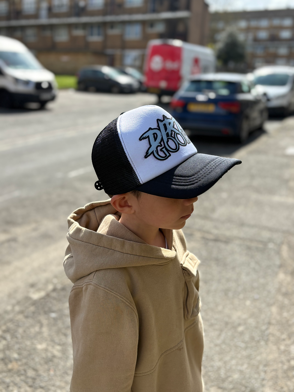 Thumbnail: Truckers kids cap Baby blue signature logo