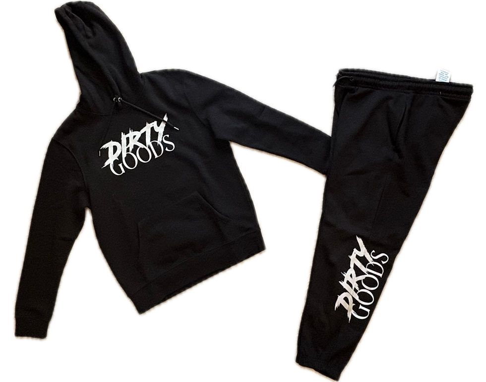 Thumbnail: Dirty Goods Black and white 0z track suite