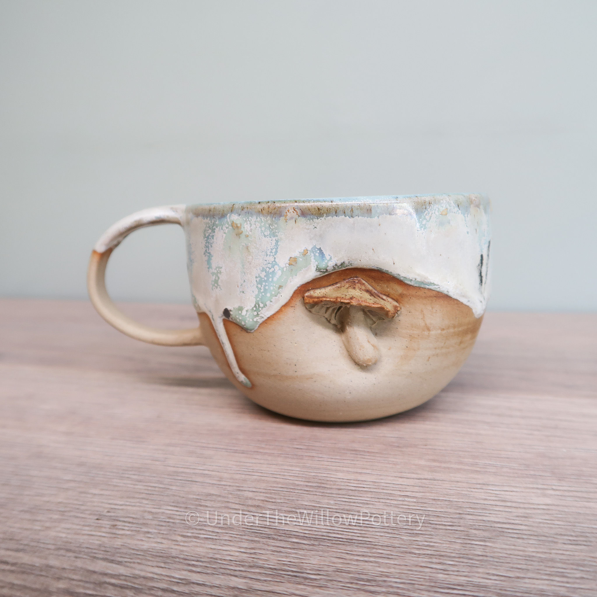 Mushroom Mug 3 - Hand Thrown Ceramic Stoneware Cup