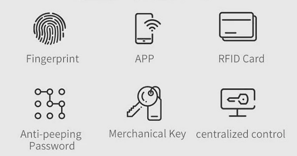 Wifi remote door lock Home Security Password Fingerprint Opening