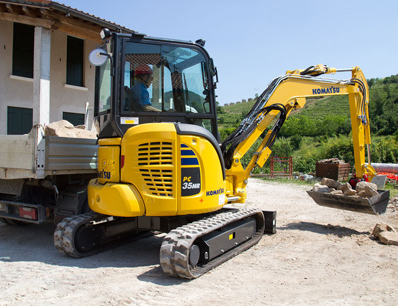 Miniaturbild: Minibagger Komatsu PC35MR-5  | BaggerExpress