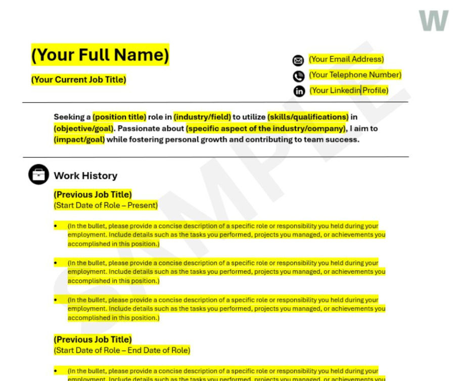 Free CV Template Ward Education free-cv-template-ward-education