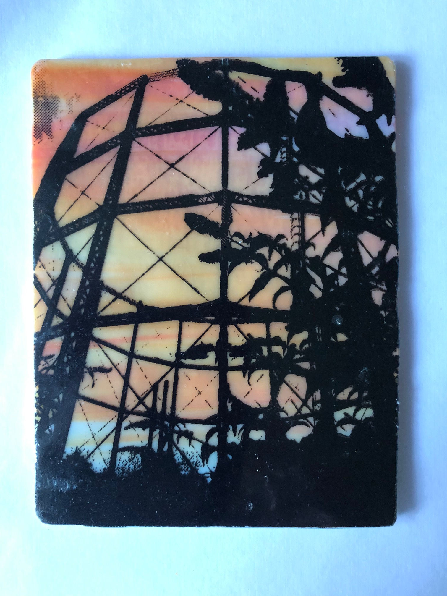 Gasometer with Buddleia