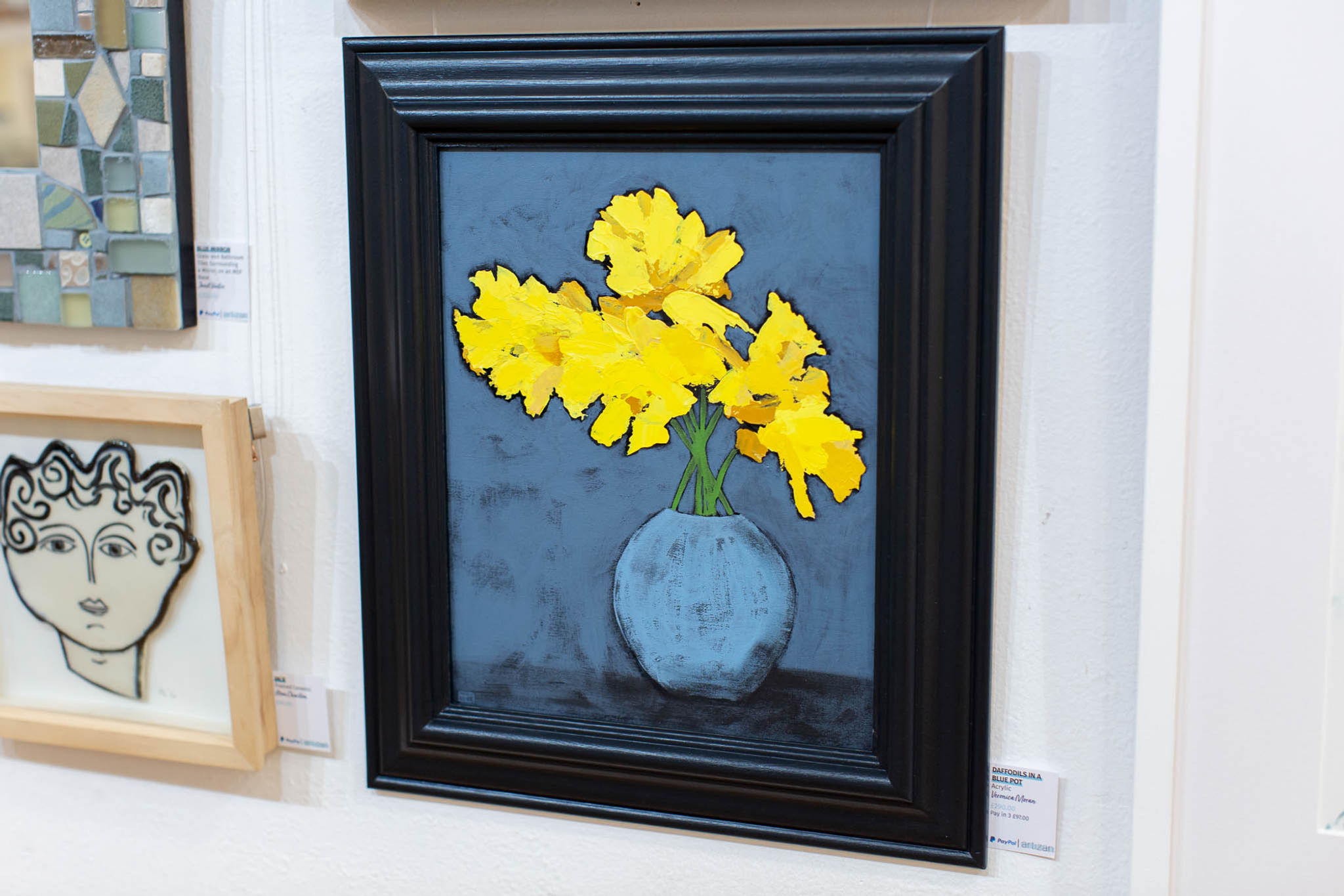 Daffodils in a Blue Pot