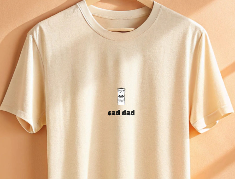 Sad Dad T-shirt - Vintage White