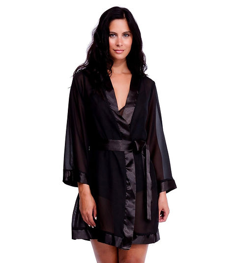 Chiffon Kimono Black | contours Chiffon Kimono Black | contours