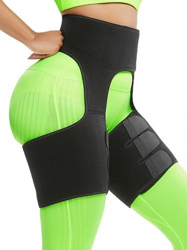 Thumbnail: High Waist Thigh Shaper Black