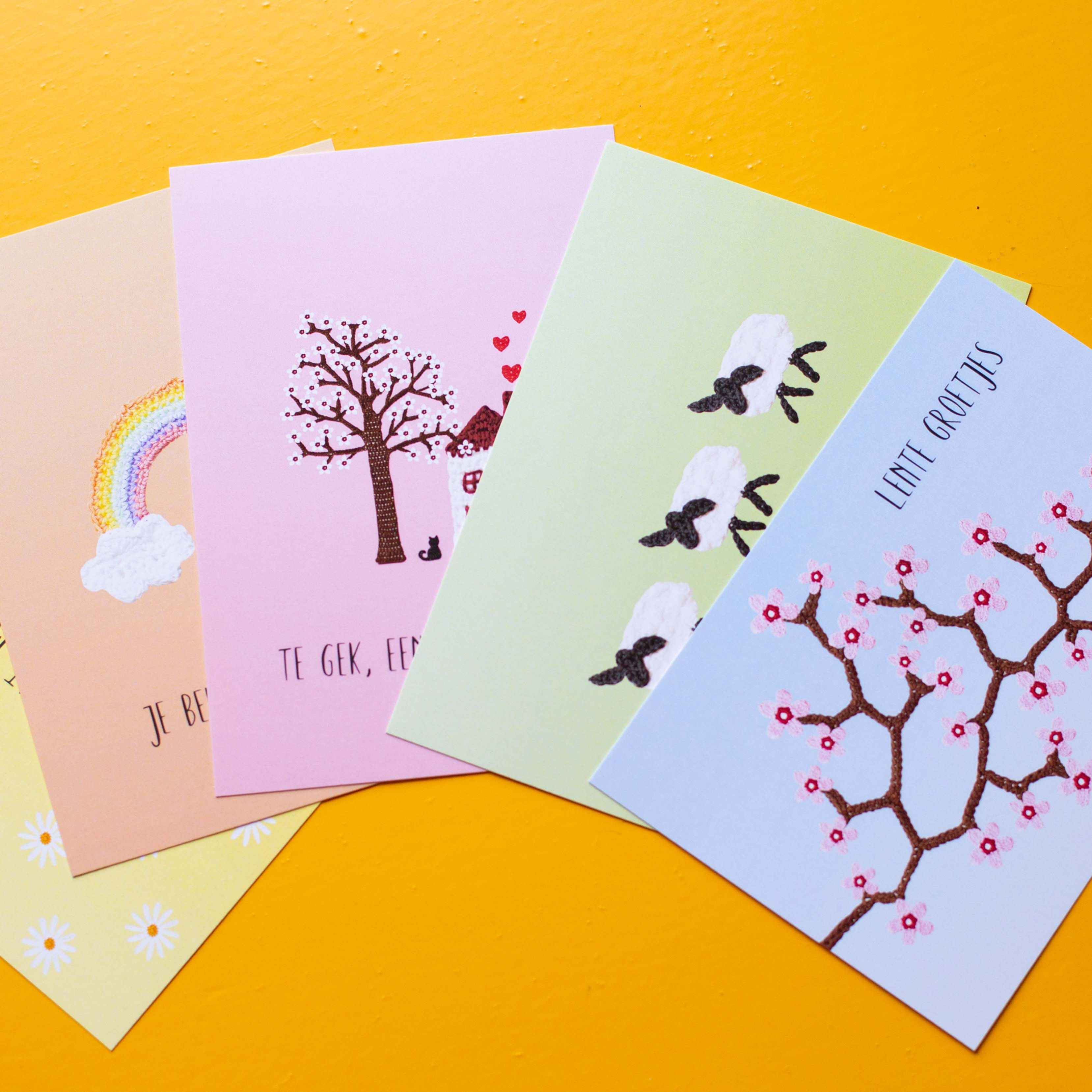 10 Lente Haak Wenskaarten