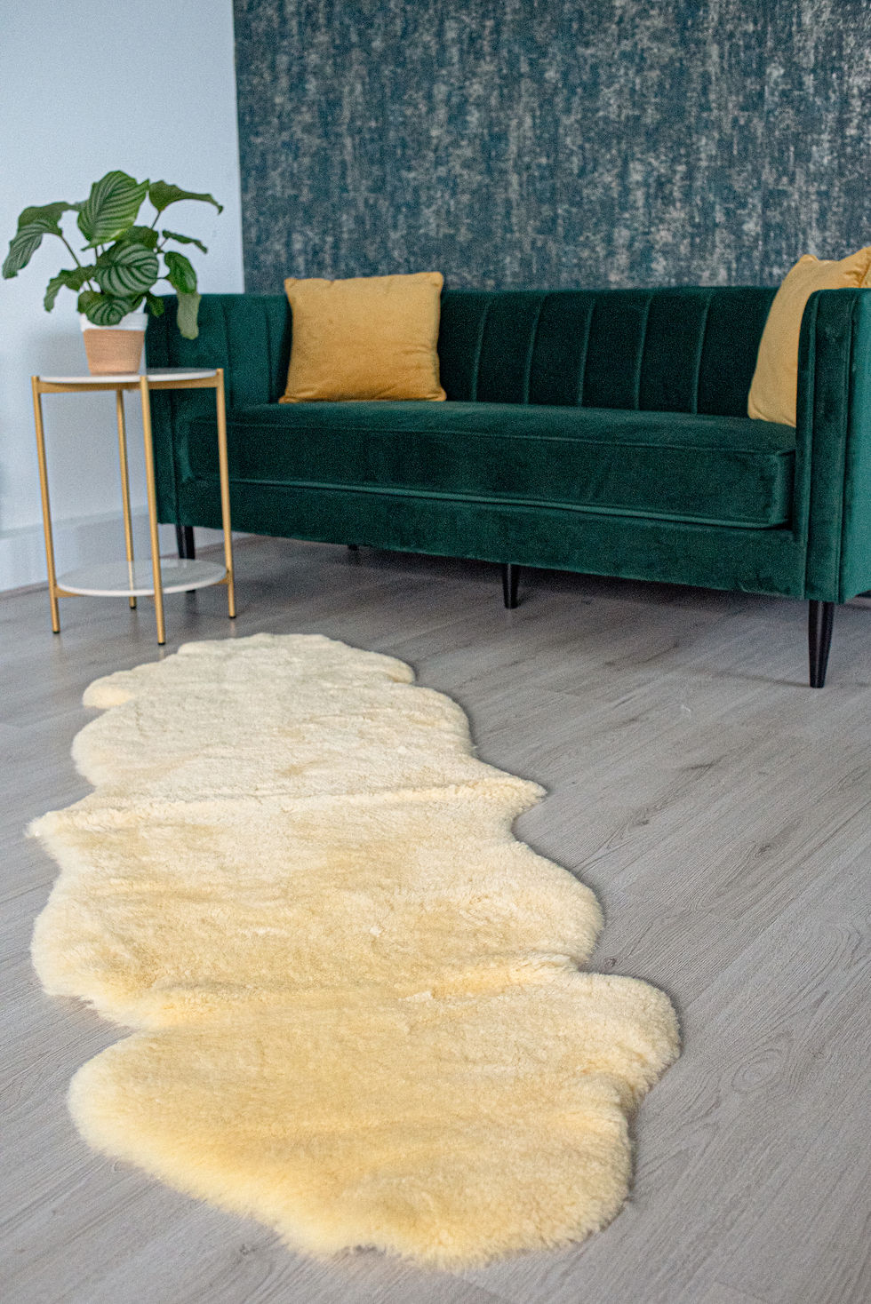 Thumbnail: Sheepskin Rugs Natural Single - Double - Quad, Hand-Sewn Soft British Sheep