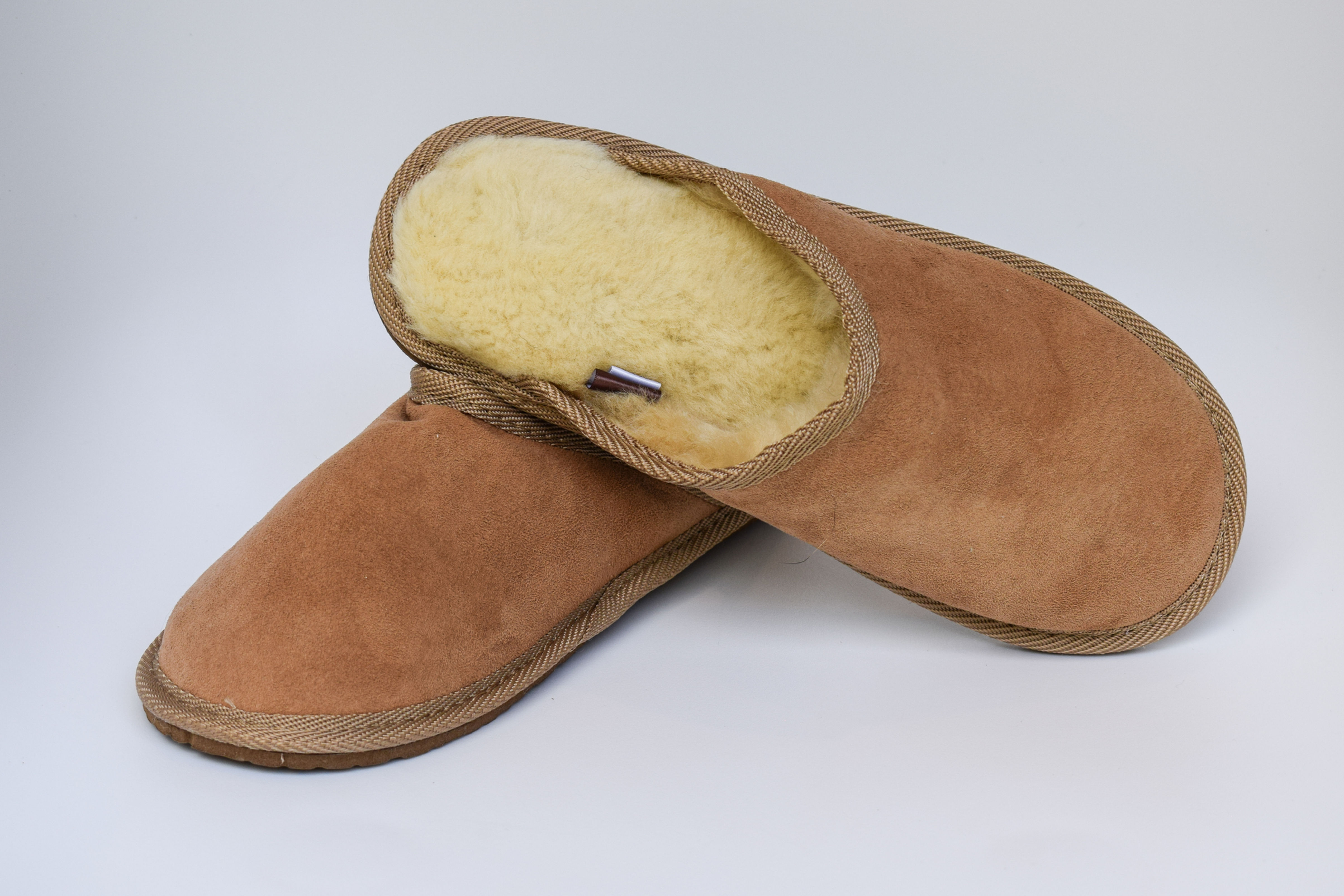 Men's Women's Genuine Sheepskin Slippers Fur Hand Crafted HARD SOLE