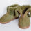 Thumbnail: Men's Women's Genuine Sheepskin Slippers Olive with ZIPPER Fur Hand Crafted